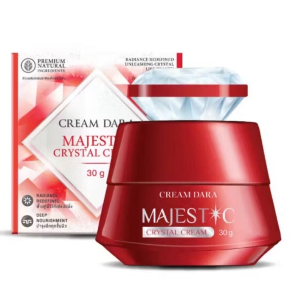 1 กระปุก ครีมดารา มาเจสติก Dara crram Majestic  ฟื้นฟูผิว ขั้นสุด ริ้วรอย หมองคล้ำ crystal 30g