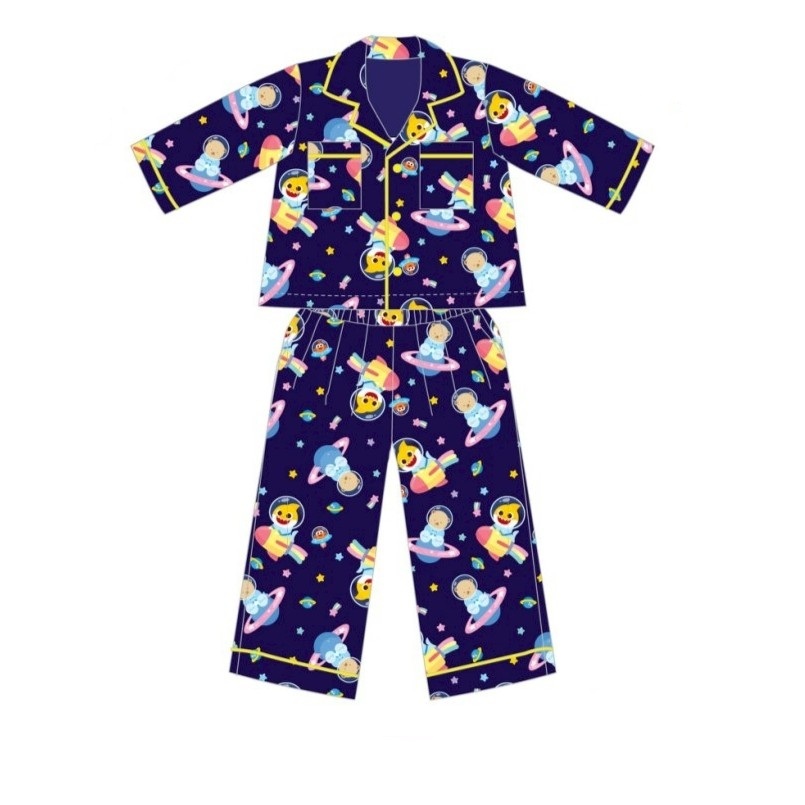 Thelandofvava🐻 BABY SHARK with THE LAND OF VAVA II ชุดนอนผู้ใหญ่สีกรม LOOK10 VNXI2197 ลิขสิทธิ์แท้จา