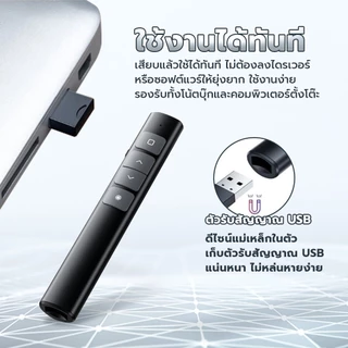 รีโมทพอยเตอร์ 2.4GHz Wireless Presenter รีโมทควบคุมสไลด์ ไร้สาย