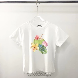 (Zanvis tee)เสื้อครอปเข้ารูป Baby tee 5 size ทรงสวย เก็บทรงดูผอมผ้าคอตตอลยูนิ สกรีนลายเนื้อนุ่ม ใส่สบาย ยืดได้เยอะ