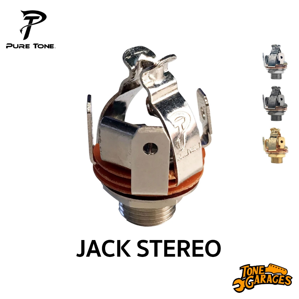 PURE TONE STEREO Multi-Contact 1/4″ Output Jack แจ๊คตัวเมีย มี 3 สีให้เลือก เงิน ดำ ทอง