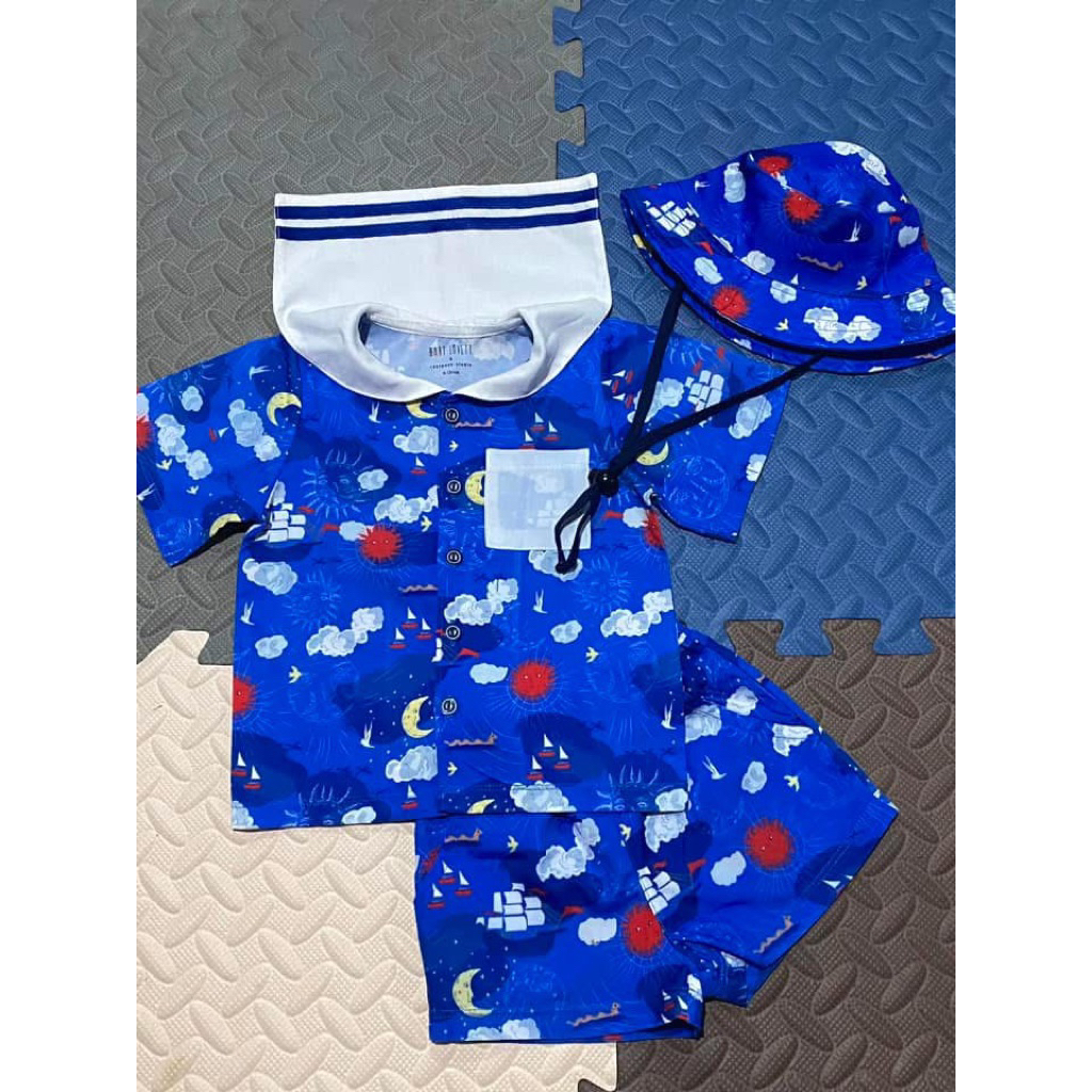 Bblv ชุดเซ็ทเด็ก 9-12m มือสอง รวมหมวก สภาพใหม่มากใส่1ครั้ง