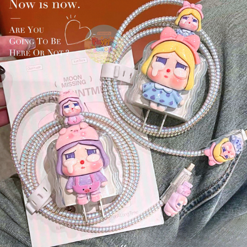 🇹🇭ส่งจากไทย🇹🇭 เคสสายชาร์จ ชุดถนอมสายชาร์จ  CRYBABY สำหรับหัวชาร์จไอโฟน iPhone 18w/20w/35W น่ารัก 🎀