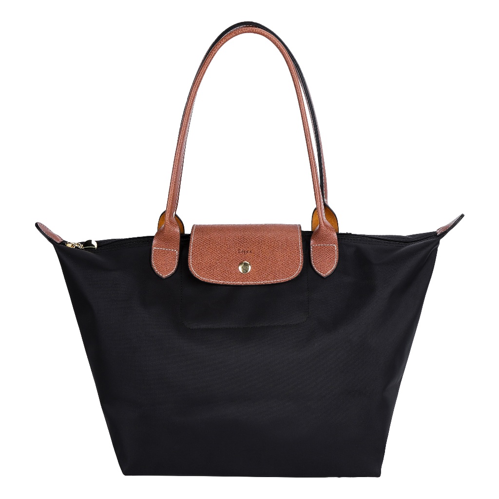 LEPRA กระเป๋าถือ สะพายไหล่ ผ้าไนล่อน กันน้ํา ขนาดกลาง สําหรับสตรี การเดินทาง ทรงโท้ท ใบยาว และขนาดใหญ่ สไตล์ฝรั่งเศส