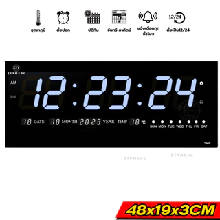 YX-4819 นาฬิกาดิจิตอล นาฬิกาติดผนัง LED Number Clock ขนาด 48x18.5x3cm. รุ่น YX-4819 พร้อมหัวชาทและสาย USB พร้อมส่งด่วน /