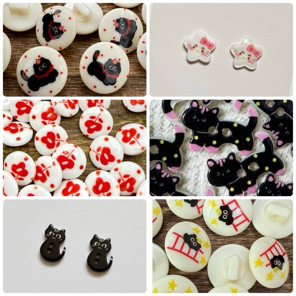 กระดุมเรซิ่น ขนาด 1-1.7  cm. ขายเป็นเม็ด เม็ดละ 3 บาท ขั้นต่ำ 5 เม็ด พร้อมส่งค่ะ