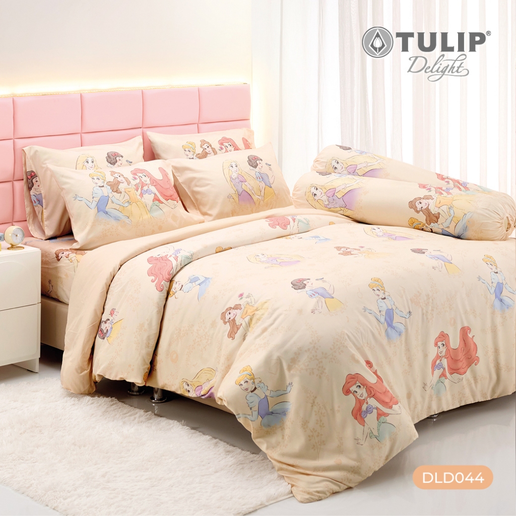 TULIP Delight Princess เจ้าหญิง DLD044 ลิขสิทธิ์แท้ดิสนีย์ ชุดเครื่องนอน ผ้าปูที่นอน ผ้าห่มนวม Disney