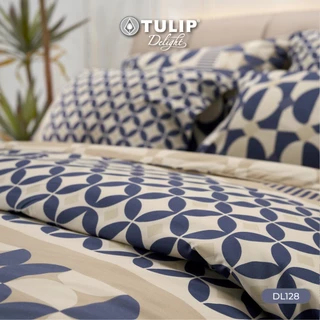 TULIP รุ่นTULIP Delight พิมพ์ลาย DL128 โทนบลูครีม ในสไตล์ที่เป็นคุณ ชุดเครื่องนอน ผ้าปูที่นอน ผ้าห่มนวม