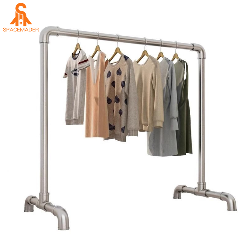 🚀SPACEMADER ราวตากผ้าท่อเหล็ก ตากผ้าได้เยอะ กันสนิม ราวตากผ้า ที่ตากผ้า แข็งแรงทนทาน ประกอบง่าย ใช้ดีบอกต่อ