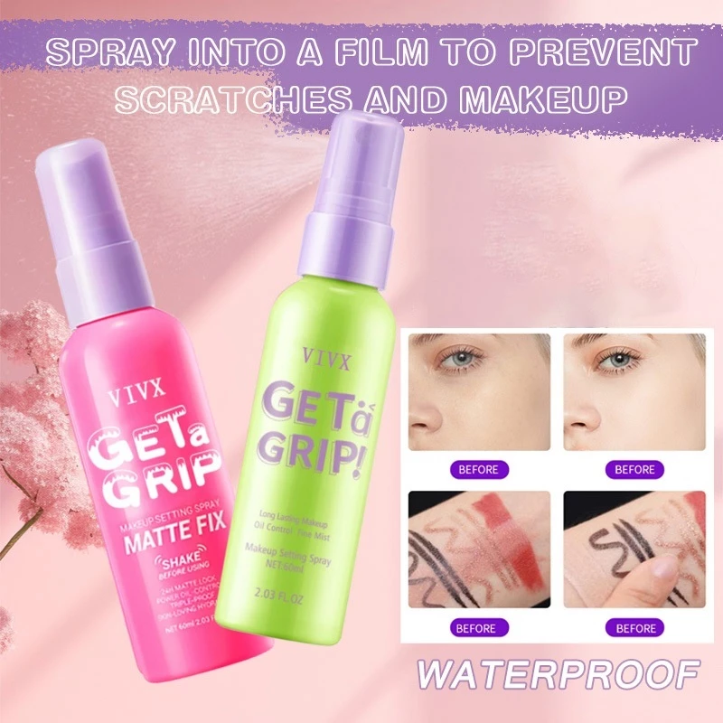 สเปรย์ล็อคเมคอัพ สูตร Dewy Matte ล็อคเมคอัพติดทน ผิวดิวอี้ฉ่ำโกลว์ ควบคุมความมัน 60ml VIVX