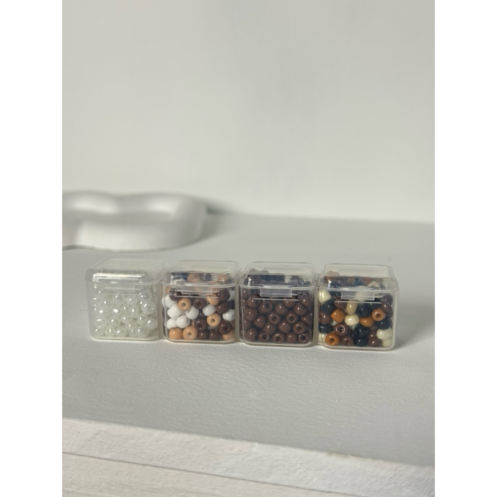 ลูกปัดเม็ดทราย แบบแถว4ช่อง ช่องละ9กรัมDiy - รูปที่ 4