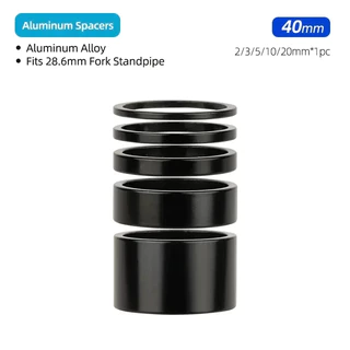 Deemount แหวนรองคอ อลูมิเนียม Spacer ขนาดมาตรฐาน 1-1/8 "28.6 มม.หนา 20/10/5/3/2 mm.(สีดำ)