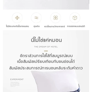 หมอน 1 แถม 1 Hilton 5 ดาว หมอน หมอนโรงแรม เพื่อสุขภาพ นุ่ม หลับสบาย ป้องกันไรฝุ่น หมอนต่ำ/หมอนกลาง/หมอนสูง หมอนสุขภาพ