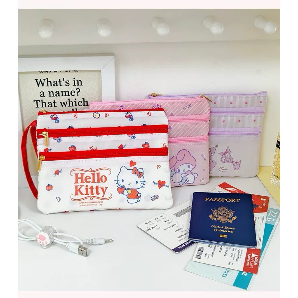 กระเป๋าใส่พาสปอร์ต Sanrio ✈️  Sanrio Passport Bag / Pounch