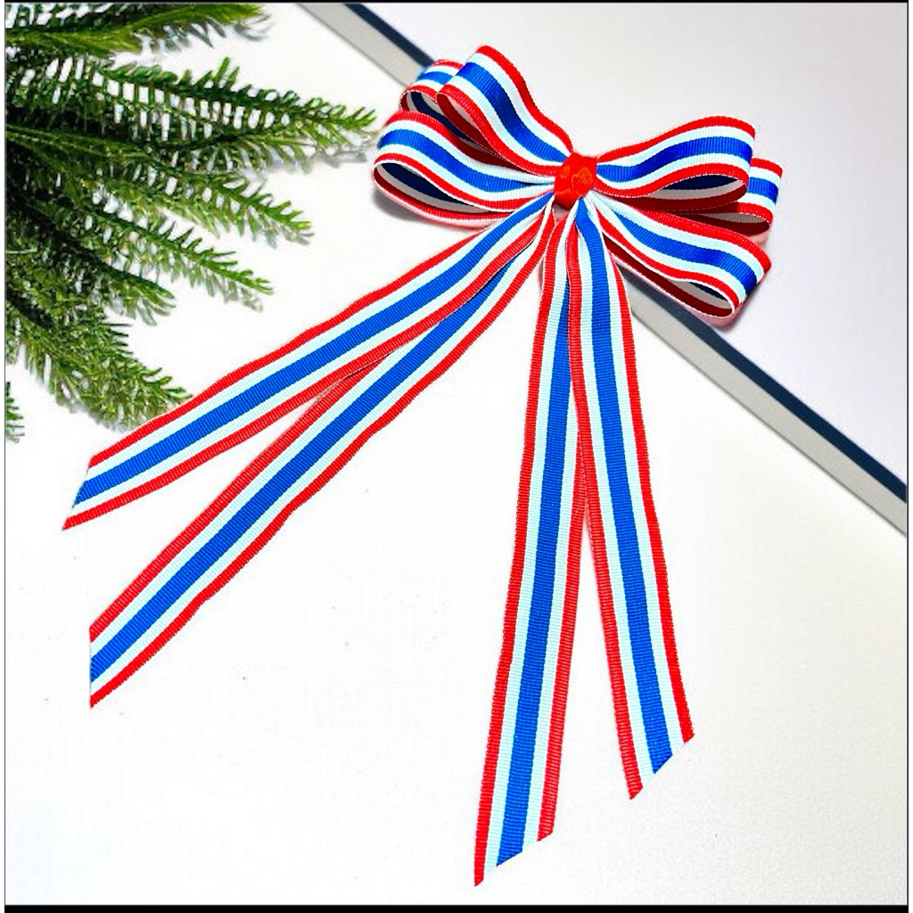 โบว์ธงชาติไทย🇹🇭 🎀🔥พร้อมส่งจากไทยสินค้าถ่ายจากงานจริงพร้อมส่งไทย - รูปที่ 5