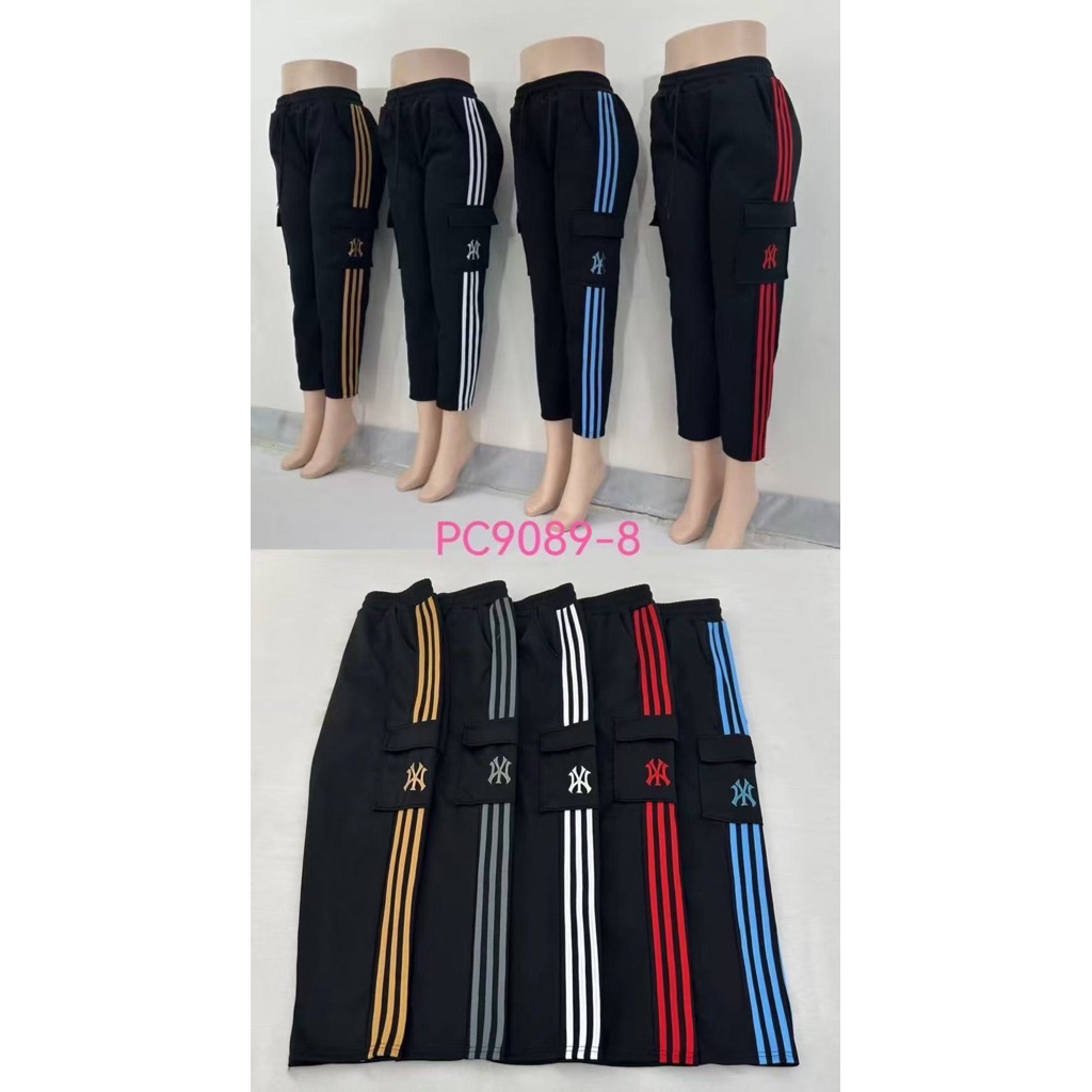 กางเกงวอร์มคาร์โก้แถบยาว คละแถบสี
