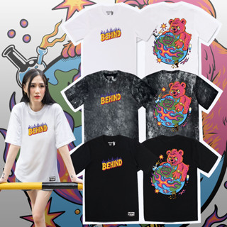 BEHIND เสื้อยืด “ FRIENDS TIL THE END “ แขนสั้น แนวสตรีท Ove…