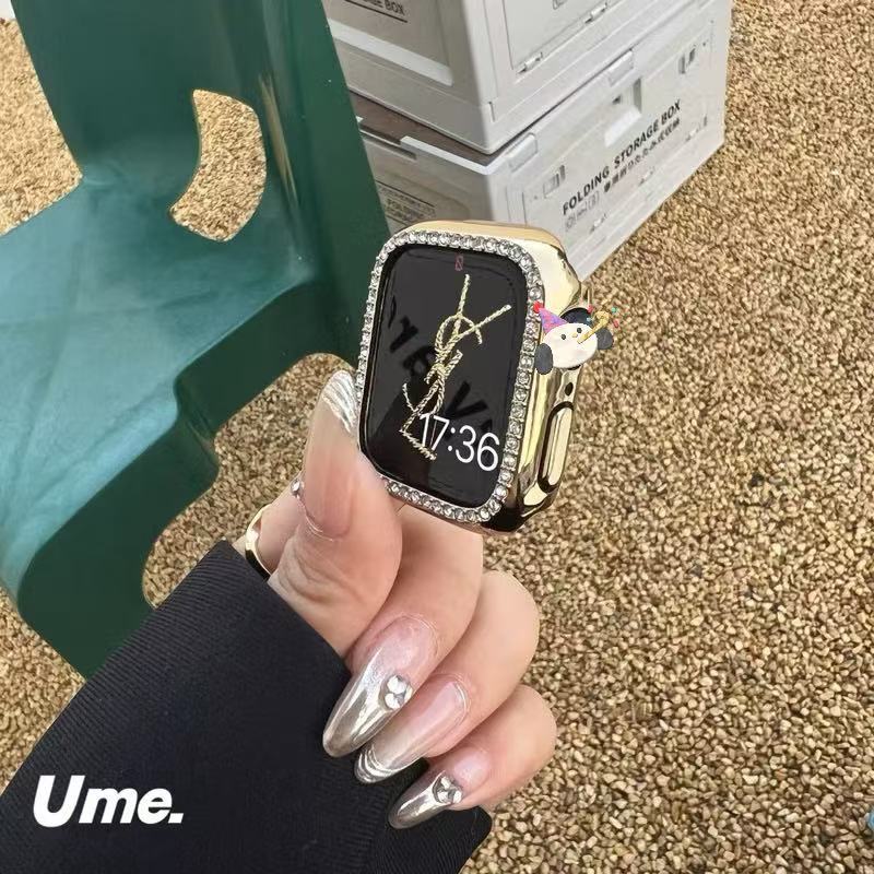 เพชรเคสสําหรับแอปเปิ้ลวอช  watch11 10 9 8 7 6 Se 5 ขนาด 40/41/44/45/46 สีใหม่ starlight เคส smart watch - รูปที่ 6