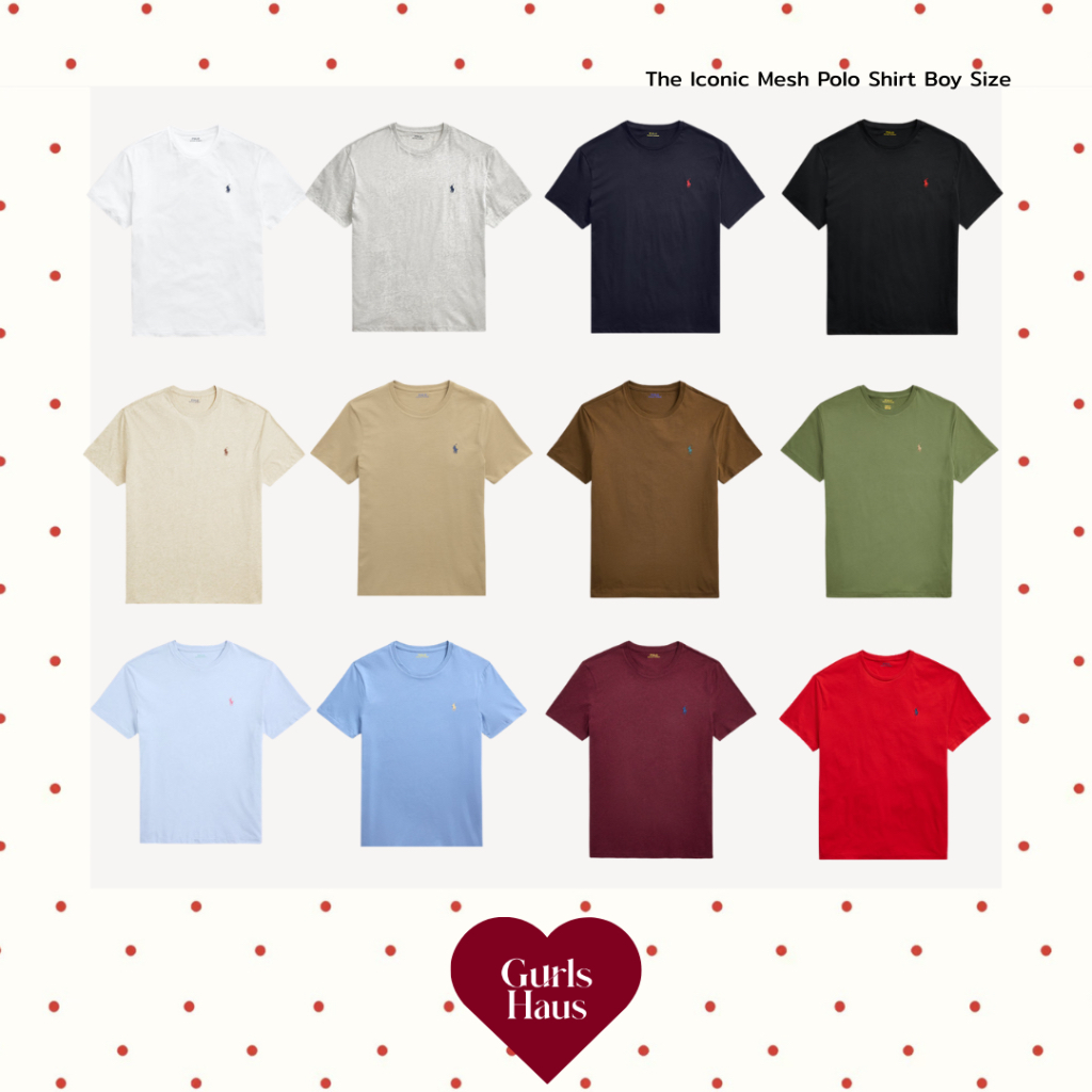 พร้อมส่ง [ของแท้!] เสื้อยืดคอกลมเด็กชาย ผู้ใหญ่ใส่ได้  ของแท้ | Cotton Jersey Crewneck Tee