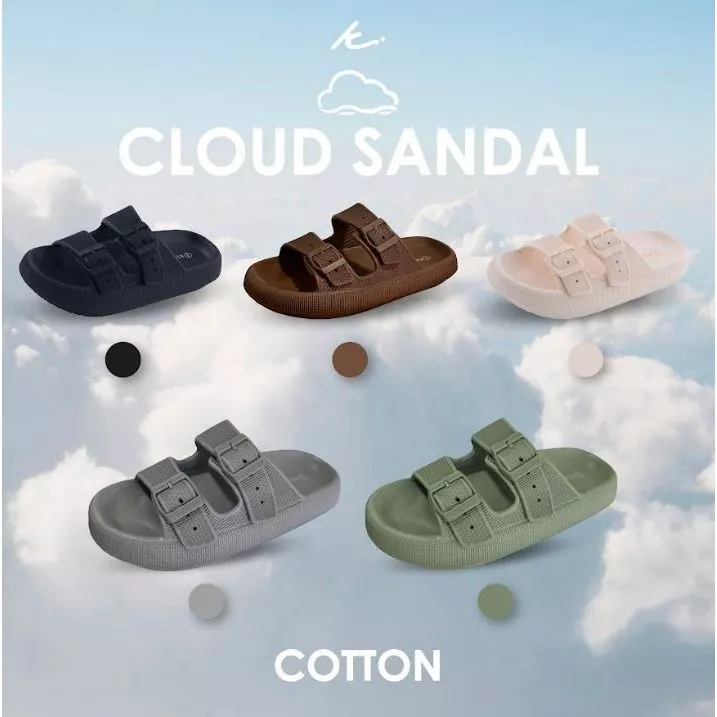 KIM&CO. ORIGINAL - COTTON CLOUD SANDAL(KS001M) รองเท้าแตะแฟชั่นผู้ชาย รองเท้าแตะเกาหลี มินิมอล พื้นนุ่มสบาย ไม่เมื่อย