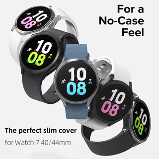 【เคส+สาย】สำหรับ Samsung Galaxy Watch 7 40 มม 44 มม สายซิลิโคน + PC กรณีกลวงสำหรับ Samsung Galaxy Watch 7 Accessories