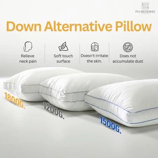 [FH] หมอนขนเป็ดเทียมเกรดโรงแรม5ดาว Down Alternative Pillow นุ่มพิเศษ หลับสบาย มี3ระดับให้เลือก