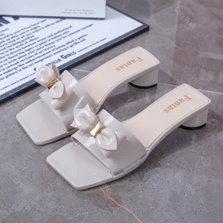 CozyWalk รองเท้าแตะแฟชั่น รองเท้าส้นตึก เสร้มส้น 5 ซม พื้นหนา เพิ่มความสูง สไตล์เกาหลี มี3สีให้เลือก งานดีย์
