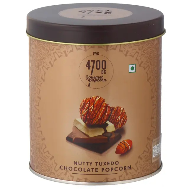 4700บีซี กูร์เมต์ ป๊อบคอร์นนัตตี้ทักซิโด้ช็อกโกแลต 150 กรัม 4700BC Gourmet Popcorn Nutty Tuxedo Choc