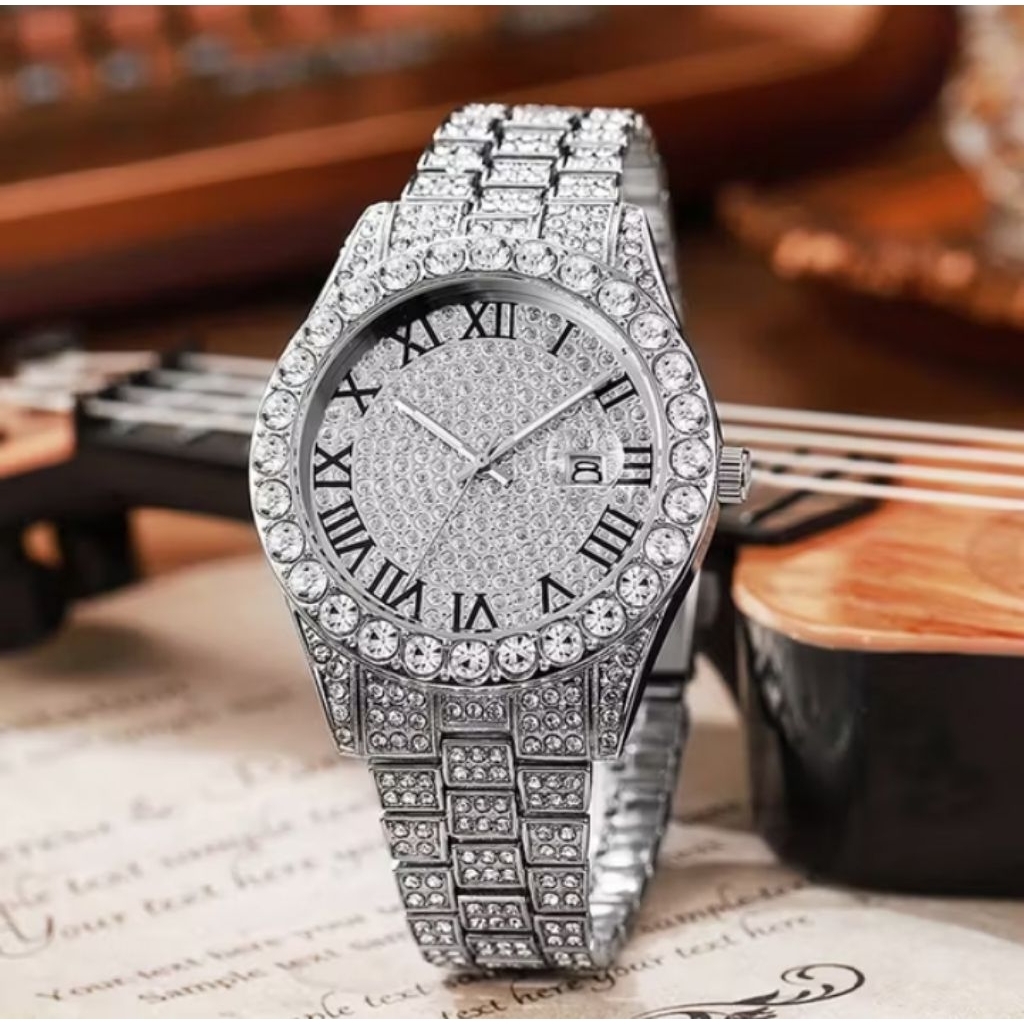 แฟชั่นประดับคริสตัล/เพชรเทียม(iced out watch)