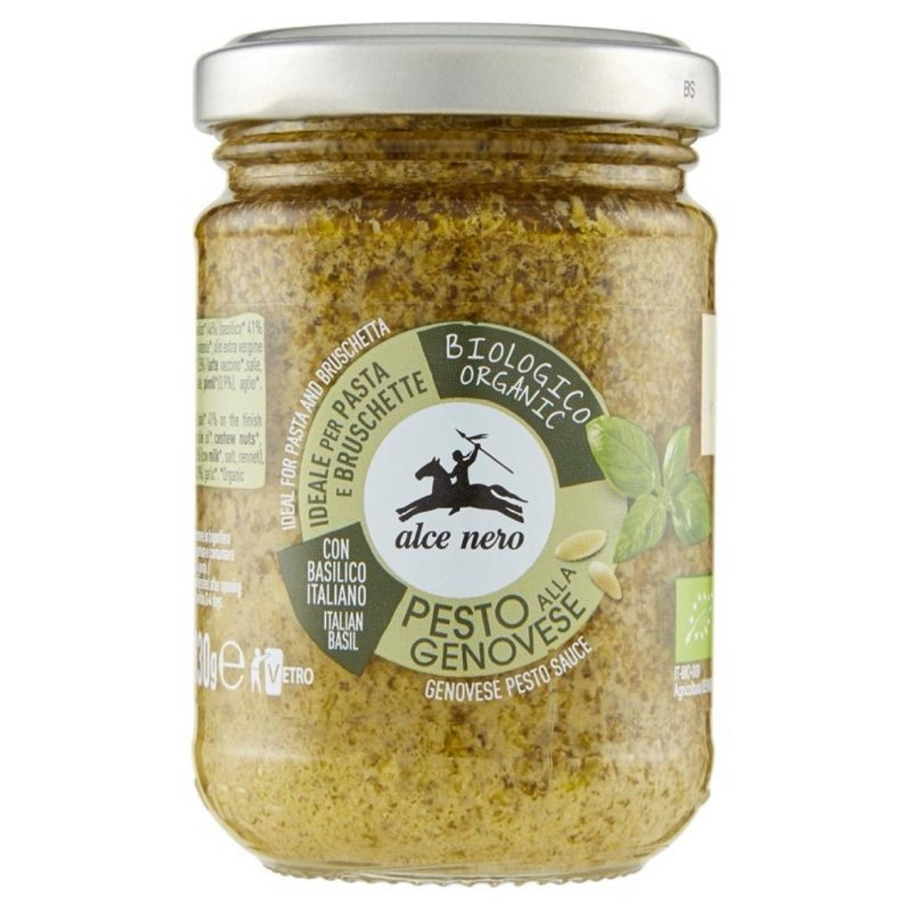 Alce Nero Organic Pesto Alla Genovese 130g. อันเซเนโร ออแกนิค ซอสเพสโต้