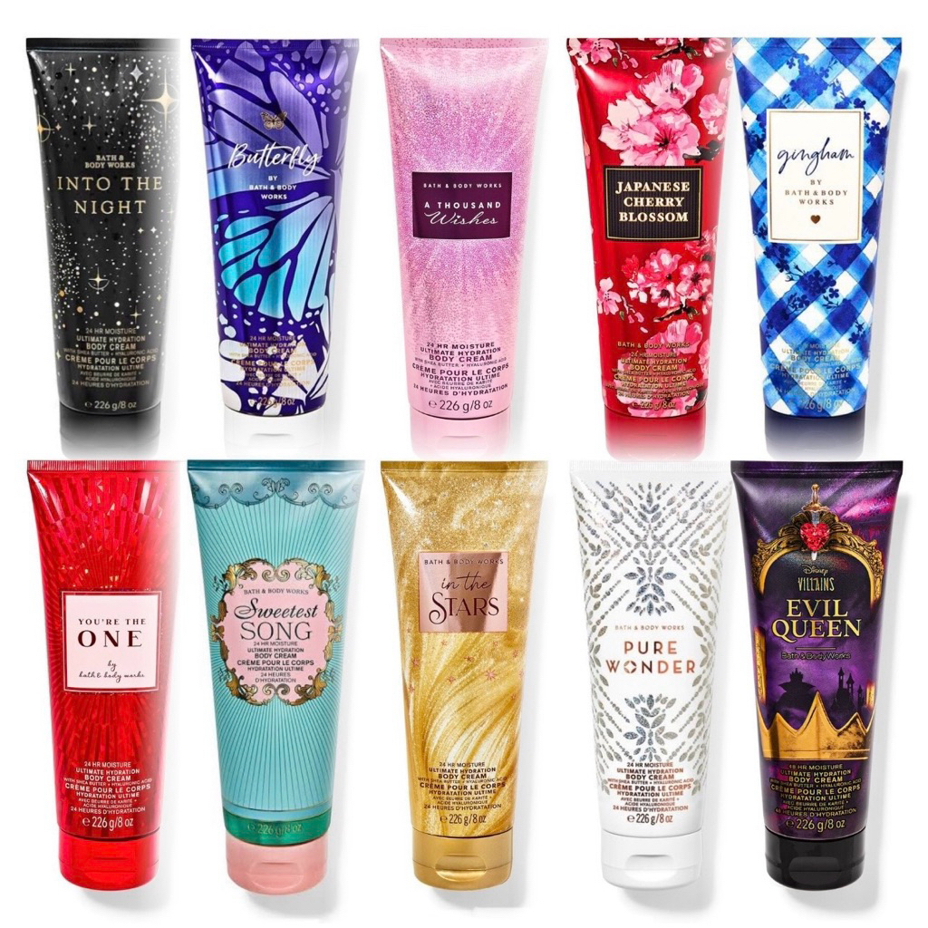 (แท้ 💯%) บอดี้ครีม Body Cream Bath&Body Works (หลอดใหญ่226g. และ พกพา 70g.)