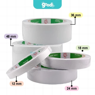 เทปกาวสองหน้า Lion เทปกาว ไลอ้อน ขนาด 12mm, 18mm, 24mm, 36mm, 48mm ยาว 20 หลา (จำนวน1ม้วน)