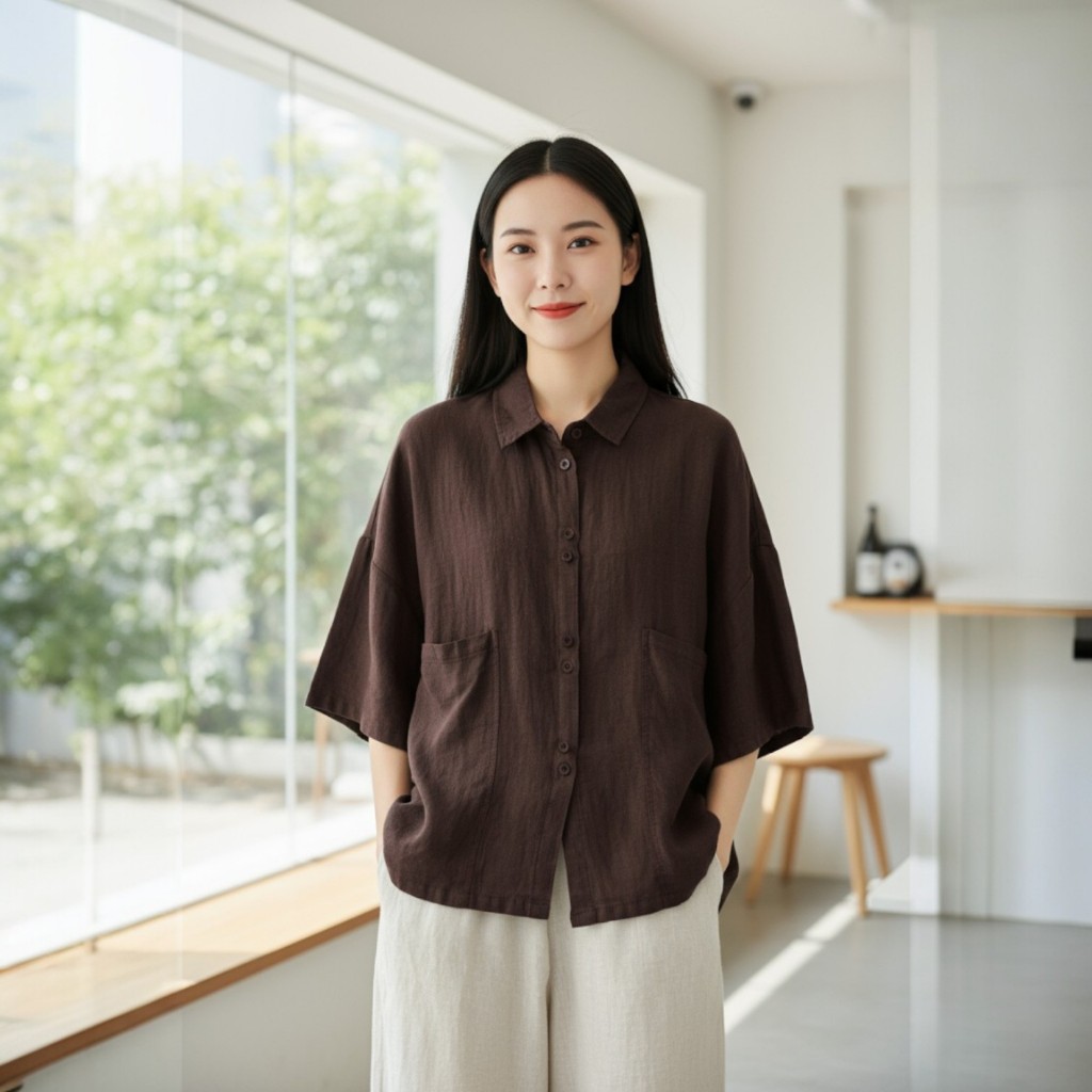 Palin2559 S372 - เสื้อโอเวอร์ไซส์ ที่สุดของความนุ่ม  ผ้าฝ้ายคอตตอนแท้