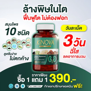 1แถม1 ของแท้ ผลิตภัณฑ์เสริมอาหาร คิโนว่า Kinova ดูแลสุขภาพไต (2กระปุก60แคปซูล)