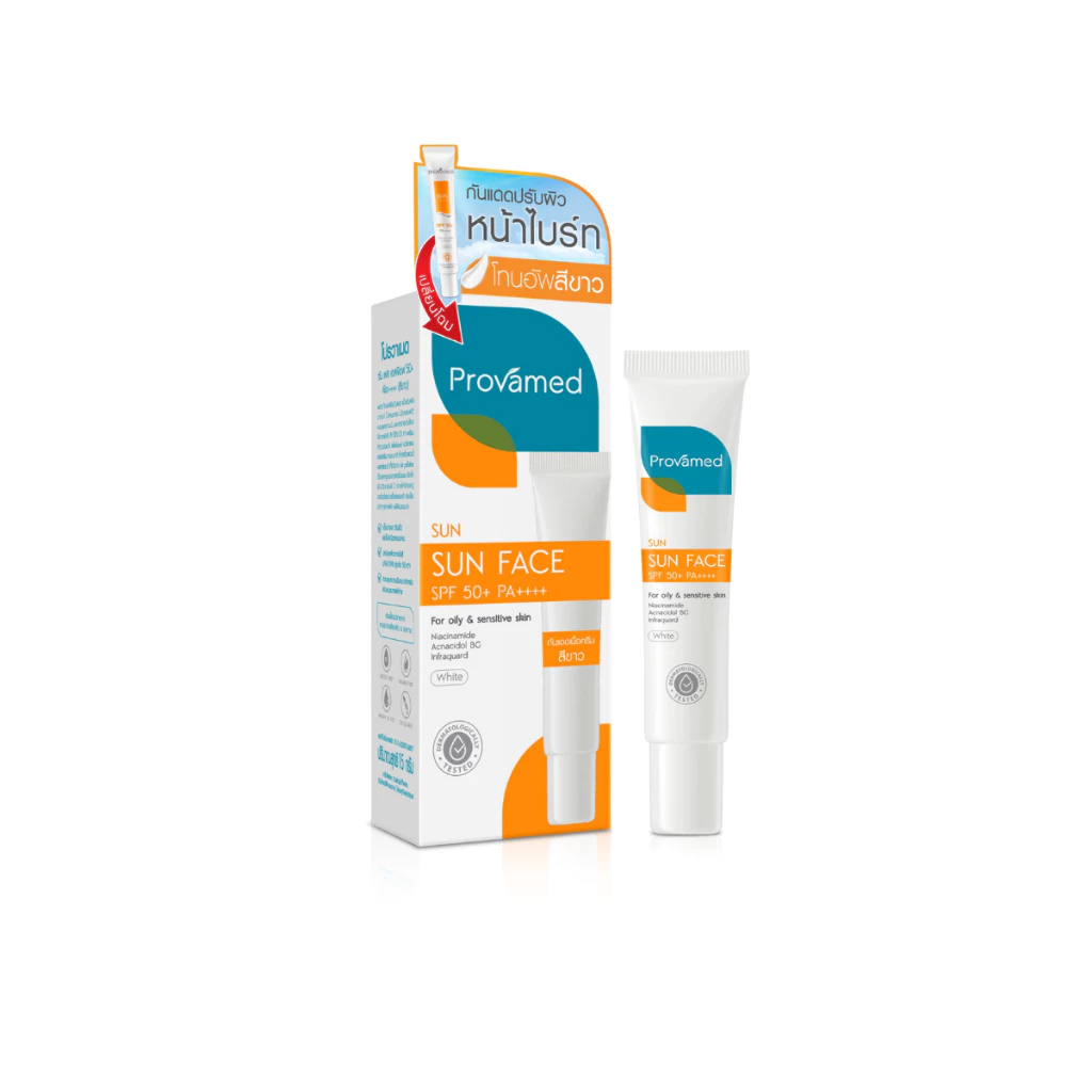 PROVAMED SUN SPF50+FACE (WHITE) 30ML โปรวาเมด ซัน เอสพีเอฟ 50+ เฟส