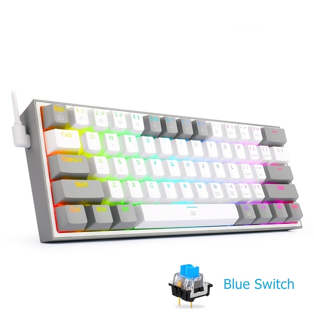 (สินค้า Demo )   Redragon K617 Fizz  RGB  61 คีย์  Hotswap แบบมีสาย USBถอดสายได้ (EN/TH)