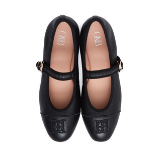 O&B รองเท้าหนังแกะ รุ่น MARY FLATS IN DAILY BLACK-11275SS000…