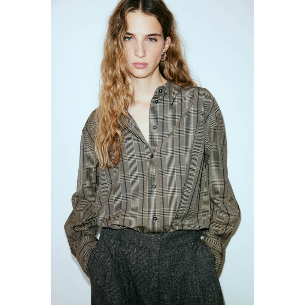 H&M(เอชแอนด์เอ็ม) เสื้อเชิ้ตโอเวอร์ไซส์ Women Oversized shirt 1295396_2