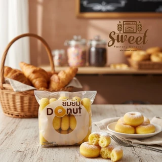 โดนัทยิ้มยิ้ม [ 1 ห่อ ] ขนมโดนัทนมสด เก็บได้โดยไม่ต้องแช่ตู้เย็น Halal Sugar Donut