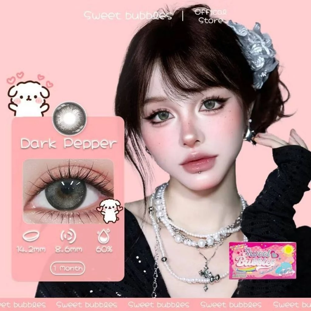 คอนแทคเลน Sweet Bubblesแฟชั่น1คู่(รายเดือน)ไม่รวมตลับ/ค่าสายตาปกติ (ขนาด14.00-14.50)exp2029 thumbnail 6
