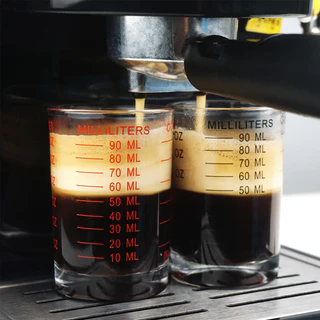TIMECAFE แก้วตวง มีสเกลวัด ขนาด 90ml/120ml 3oz/4oz สีดำ สีแดง