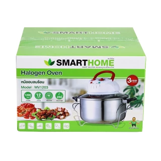 หม้ออบลมร้อน Smart Home รุ่น MV-1203 โถสแตนเลส ระบบฮาโลเจน