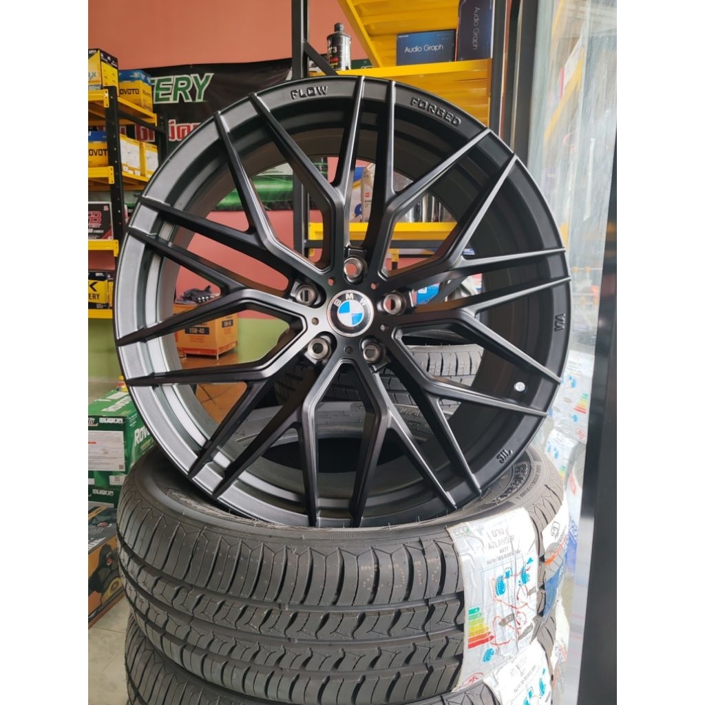 ล้อแม็ก​ Forged​ ขอบ20​ 5รู×112/120​ ใส่​BMW​ สีดำด้าน (ราคาต่อวง)​