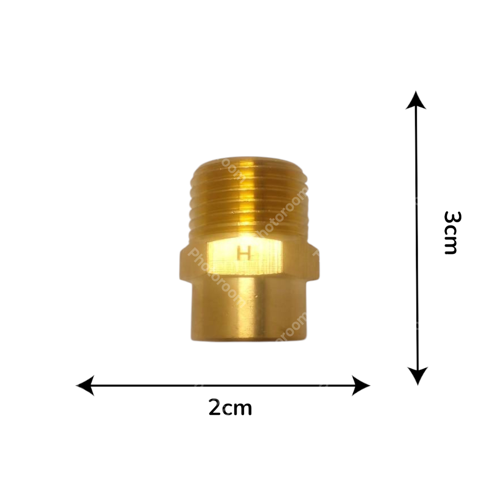 ข้อต่อตรงเกลียวใน+เกลียวนอก (เมีย-ผู้) ทองเหลือง FM3-4 (เกลียวใน3หุน-เกลียวนอก4หุน)