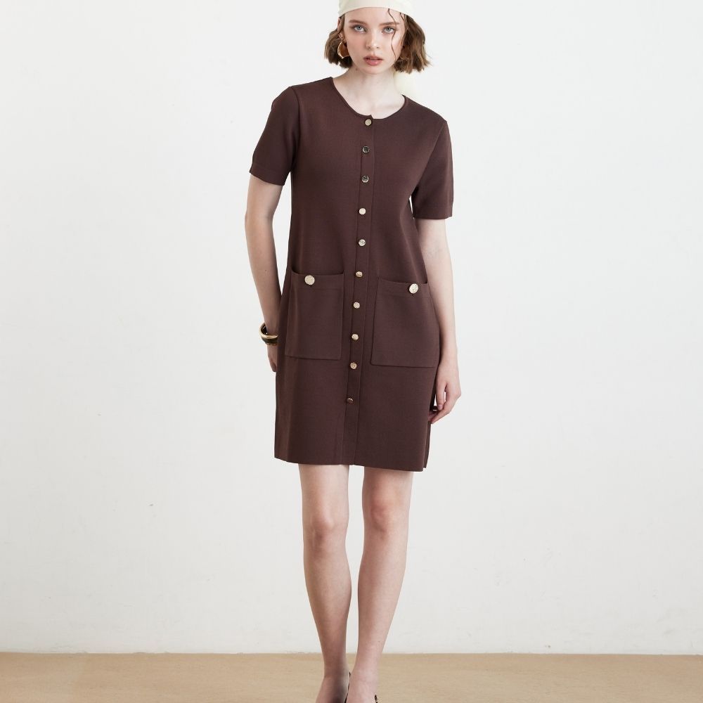 MAVE เดรสรุ่น Eira dress สี Mocha