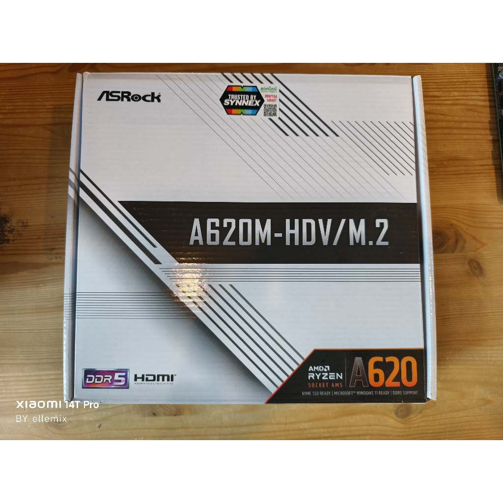 MAINBOARD (เมนบอร์ด) ASROCK A620M-HDV/M.2+ (DDR5) (SOCKET AM5) (MICRO-ATX) มือสอง ครบกล่อง ใช้งานปกต