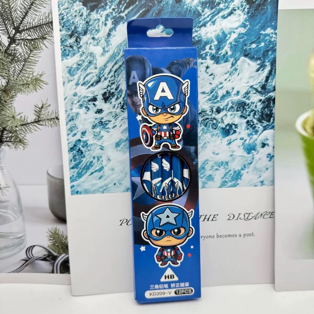 ดินสอไม้ ดินสอแท่ง 1กล่อง12แท่ง HB ลายการ์ตูนมีให้เลือกเยอะมาก น่ารักเหมาะกับน้องๆหนู - รูปที่ 2