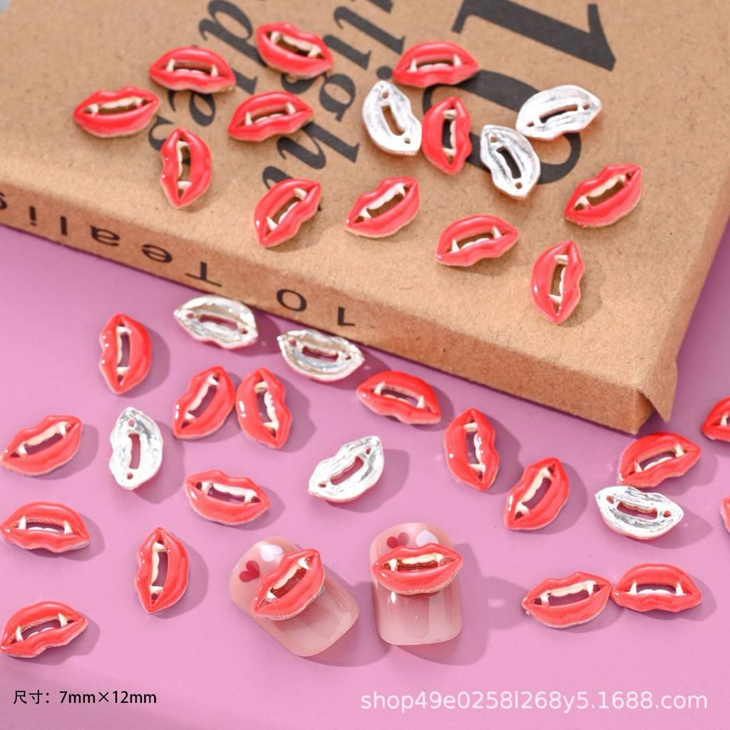 อะไหล่รูปปาก สำหรับแต่งเล็บ 10 ชิ้นต่อแพ็ค🇹🇭🇹🇭🇹🇭 - รูปที่ 7