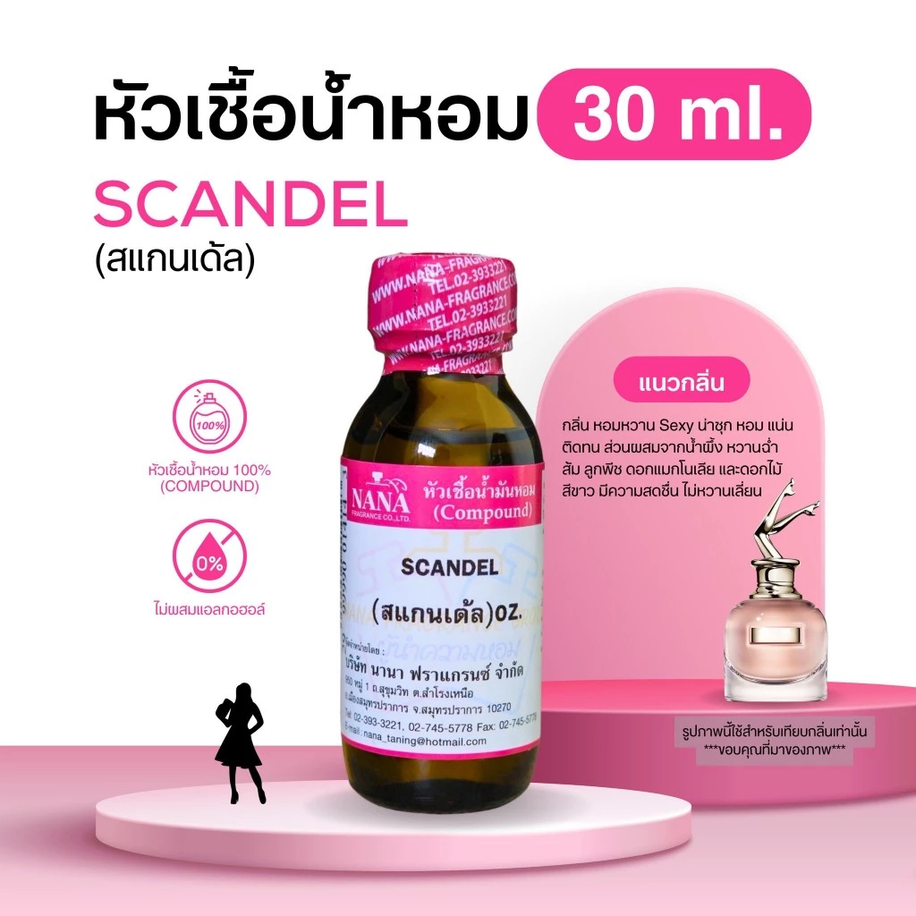 หัวเชื้อน้ำหอม 100% กลิ่นสแกนเด้ล(SCANDEL )