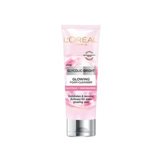 L'ORÉAL PARIS Glycolic-Bright Glowing Daily Cleanser Foam ผลิตภัณฑ์ทำความสะอาดผิวหน้า 100ml